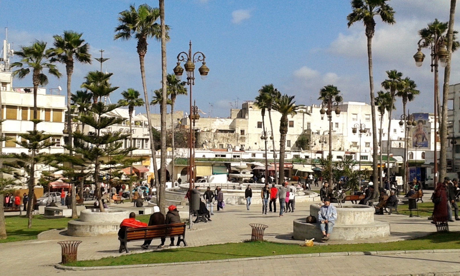 Grand Socco or main city square in Tangier, Morocco Stock Photo