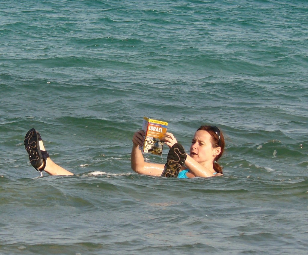 floating in the Dead Sea