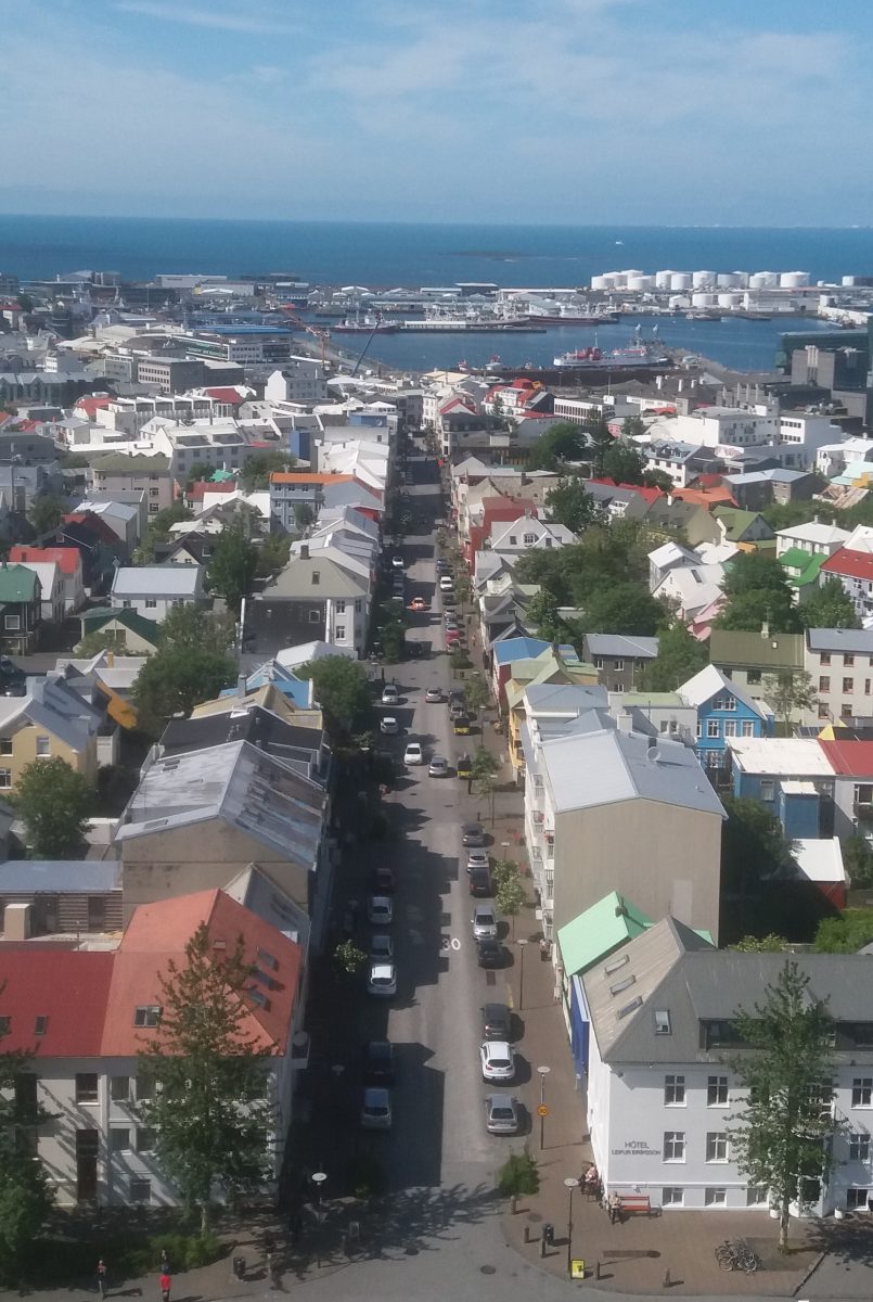 view from Hallgrimskirkja Reykjavik