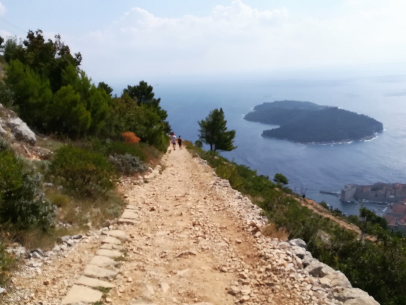 hiking up mount srd dubrovnik